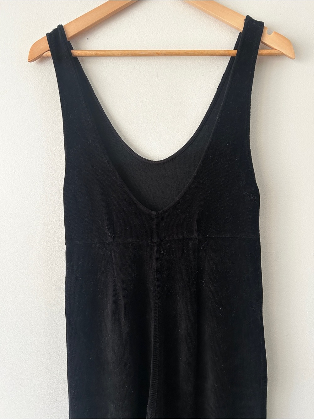 Free People Ribbed Velour Overalls Jumpsuit in Black • Size Small - Picture 4 of 13
